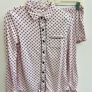 PJ Salvage- Women's PJ SET- Size XS-Pink w/Black Polka-Dots